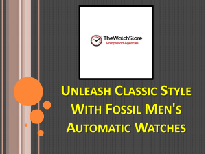 Master The Art Of Timekeeping With Fossil Automatic Watches