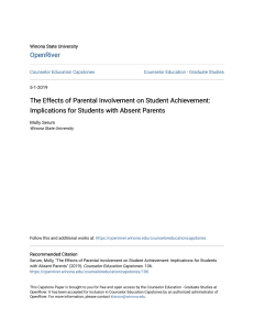 The Effects of Parental Involvement on Student Achievement  Impli