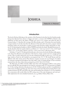 Fortress Commentary on the Bible The Old Testament... ----  Joshua 