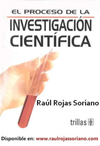 proceso-investigacion-cientifica Rojas Soriano Raúl