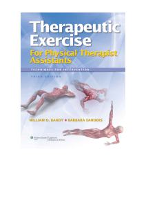 Therapeutic Exercise for Physical Therapist Assistants - William D. Bandy
