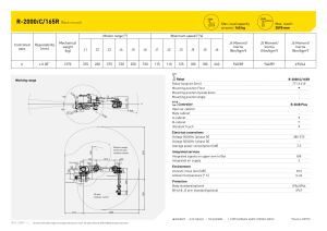 Datasheet R-2000iC-165R