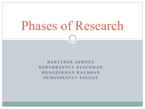 Phases of Research