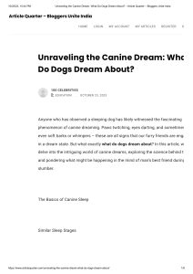 what do dogs dream about