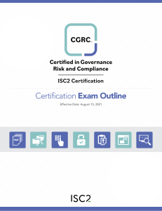 CGRC Exam Outline August 2021 English