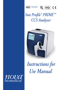 Nova Biomedical user manual 