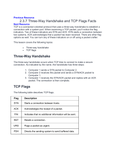 Three-Way Handshake and TCP Flags Facts