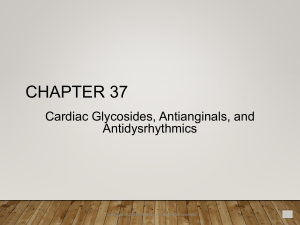 Cardiac Glycosides, antianginals, antidysrhythmics