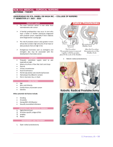 Prostate & Testicular Cancer: Nursing Lecture Notes