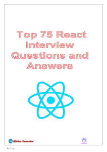 React interview questions 