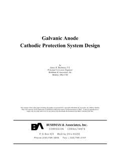 galvanic anode system design