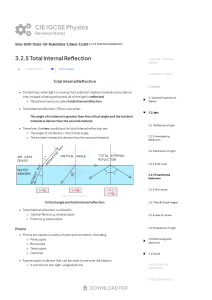 Total Internal Reflection (3.2.5)   CIE IGCSE Physics Revision Notes 2023   Save My Exams