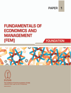 Fundamentals of economics and management 