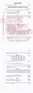 AI & ML Exam Paper: 18CS71