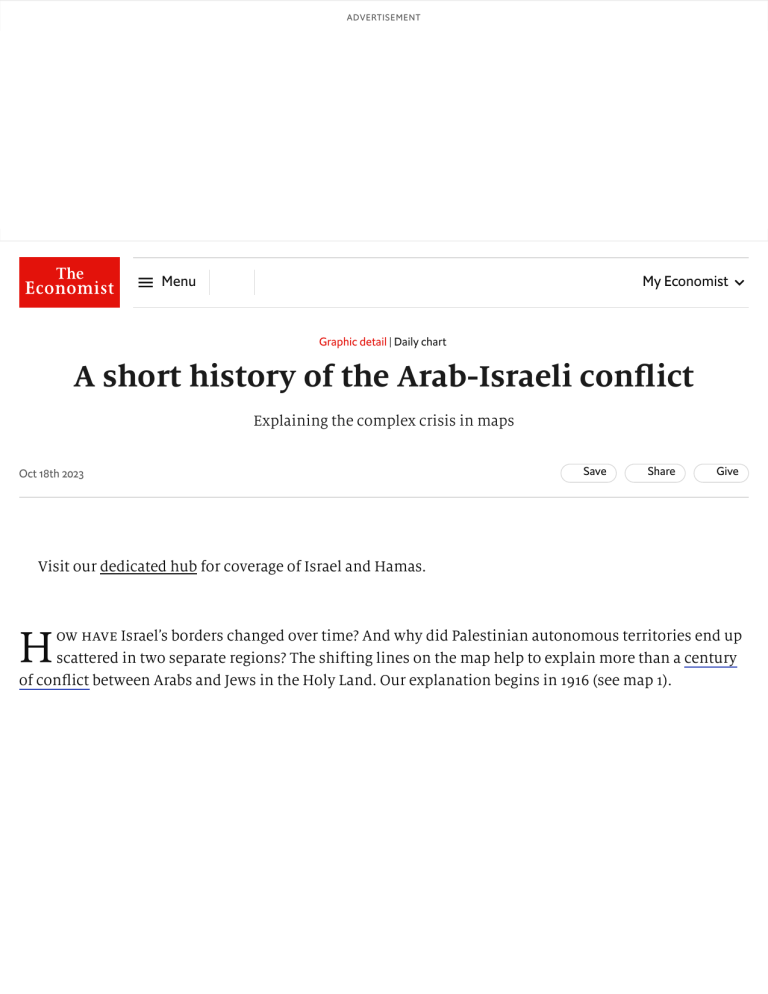 A Short History Of The Arab-Israeli Conflict