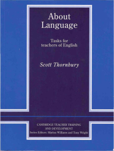 About Language Tasks for Teachers of English
