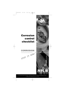 corrosion checklist