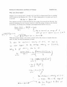 Section 2.7 Notes Dr.Tunstall