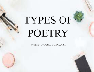 Types of poetry
