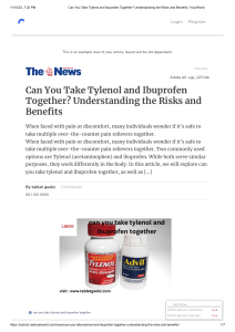 can you take tylenol and ibuprofen together