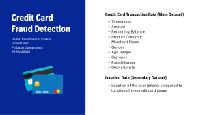Credit Card Fraud Detection Proposal