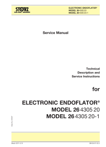 Storz Endoflator Insufflation Unit - Service manual