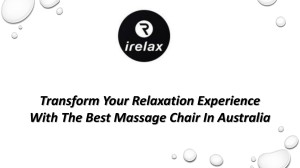 Get An Ultimate Relaxation Experience With Massage Chair In Australia