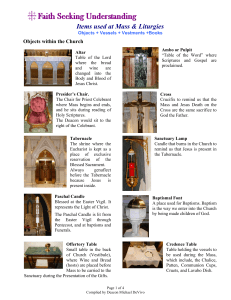 Items used at Mass-2019