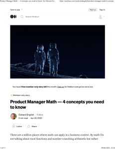 Product Manager Math: 4 Key Concepts