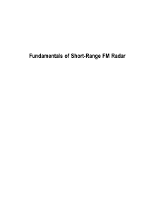 Fundamental of short range FM-Radar