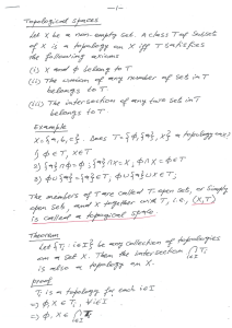 Topological Spaces