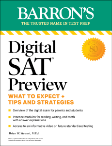 Digital SAT Preview What to Expect + Tips and Strategies Brian W Stewart Z-Library