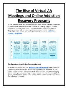 Virtual AA Meetings & Online Addiction Recovery Programs