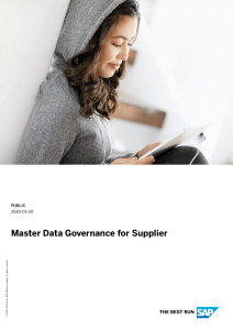 MDG Configuration guide for Supplier