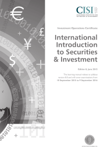 International Introduction to securities & Investment
