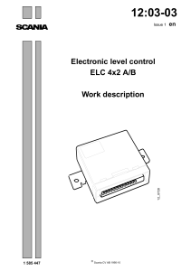 Scania ELC 4x2 A/B Work Description