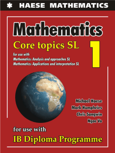 Math Core Topics SL 1 