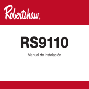 Robertshaw RS9110 Manual de instalación