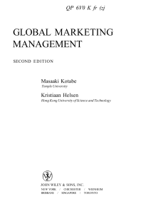 Global Marketing Management - Masaaki Kotabe