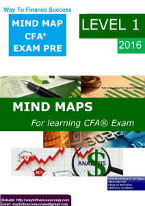 FREE MIND MAPS LEVEL 1- 2016 (CFA® EXAM PRE)