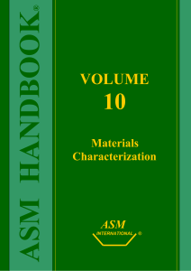 ASM HandBook - Vol 10 - Materials Characterization (1310s)