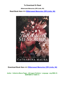 download EPUB Bittersweet Memories Off Limits  4 By Catharina Maura