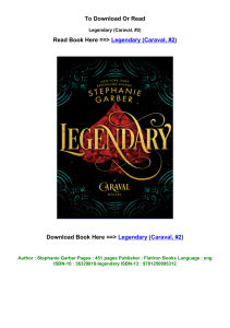 download ePub Legendary Caraval  2 BY Stephanie Garber