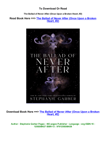 EPUB DOWNLOAD The Ballad of Never After Once Upon a Broken Heart  2 By 