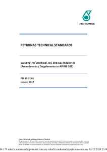 Welding Standards for Oil & Gas (API RP 582)