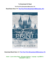 epub download The Fine Print Dreamland Billionaires  1 by Lauren Asher
