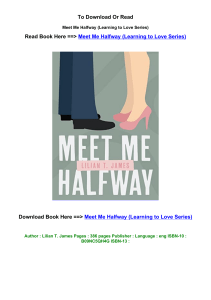 ePub download Meet Me Halfway Learning to Love Series by Lilian T James