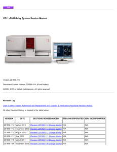 CELL-DYN Ruby System Service Manual