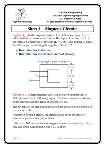 Sheet 1 - Magnetic Circuits