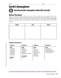 Atmosphere answer key workbook 9